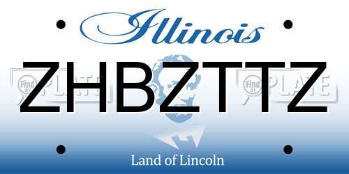 ZHBZTTZ Illinois License Plate