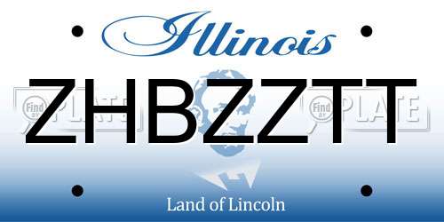 ZHBZZTT Illinois License Plate