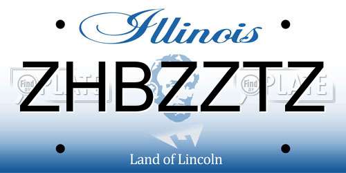 ZHBZZTZ Illinois License Plate