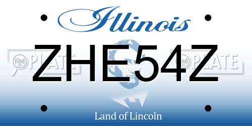 ZHE54Z Illinois License Plate