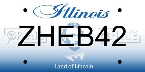 ZHEB42 Illinois License Plate