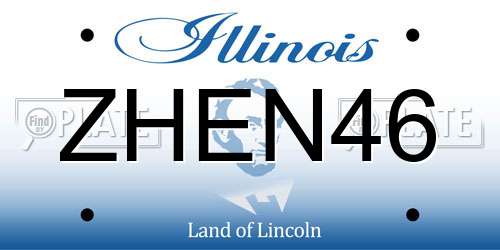 ZHEN46 Illinois License Plate