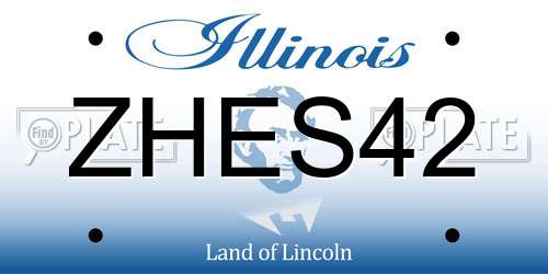 ZHES42 Illinois License Plate