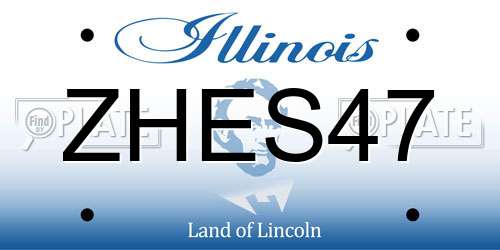 ZHES47 Illinois License Plate