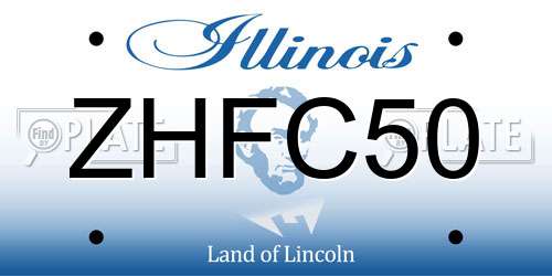 ZHFC50 Illinois License Plate