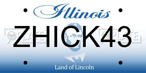 ZHICK43 Illinois License Plate