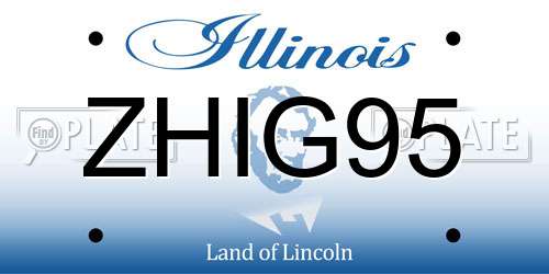 ZHIG95 Illinois License Plate