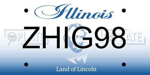 ZHIG98 Illinois License Plate