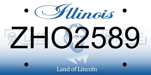 ZHO2589 Illinois License Plate