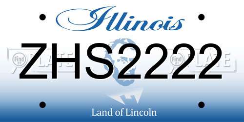 ZHS2222 Illinois License Plate