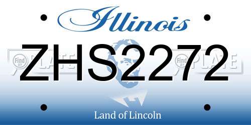 ZHS2272 Illinois License Plate