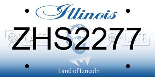 ZHS2277 Illinois License Plate