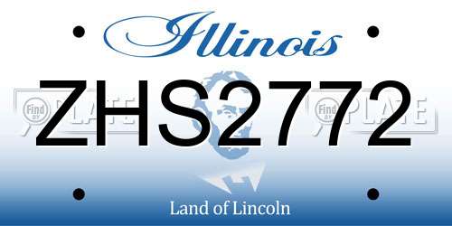 ZHS2772 Illinois License Plate