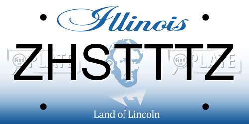 ZHSTTTZ Illinois License Plate