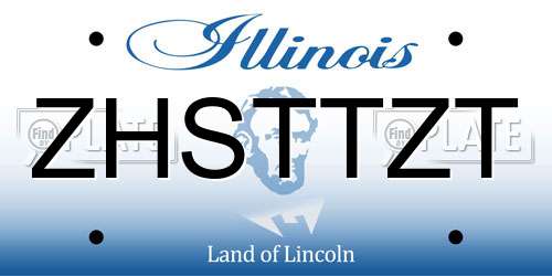 ZHSTTZT Illinois License Plate