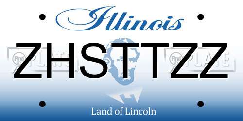ZHSTTZZ Illinois License Plate