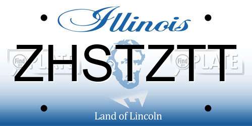 ZHSTZTT Illinois License Plate