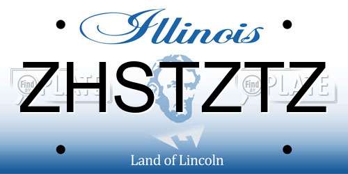 ZHSTZTZ Illinois License Plate