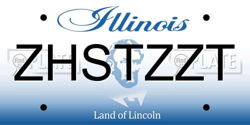 ZHSTZZT Illinois License Plate