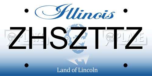 ZHSZTTZ Illinois License Plate