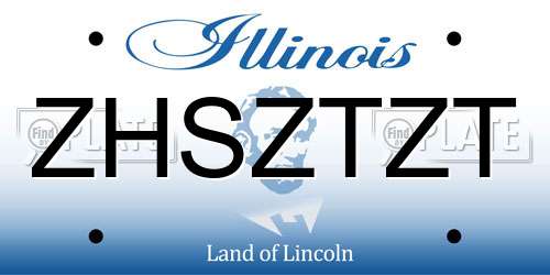 ZHSZTZT Illinois License Plate