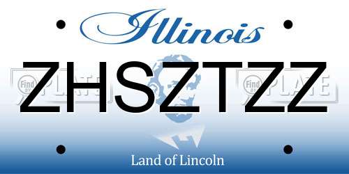 ZHSZTZZ Illinois License Plate