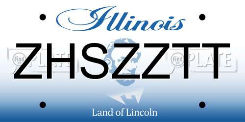 ZHSZZTT Illinois License Plate