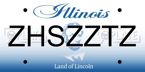 ZHSZZTZ Illinois License Plate