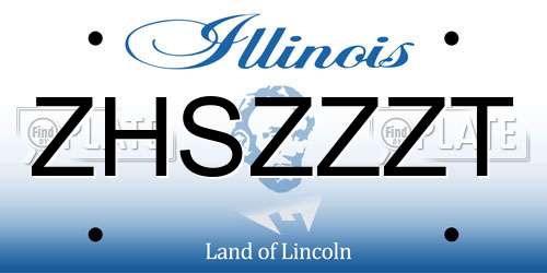 ZHSZZZT Illinois License Plate