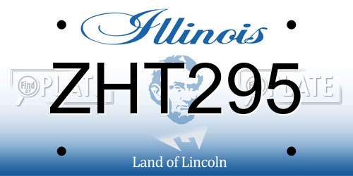 ZHT295 Illinois License Plate