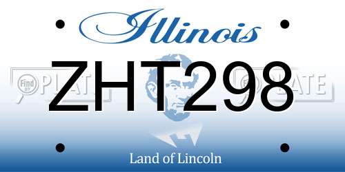 ZHT298 Illinois License Plate