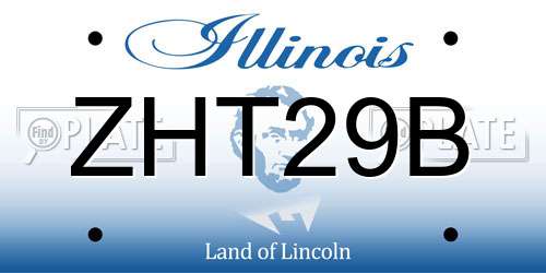 ZHT29B Illinois License Plate