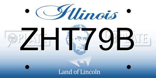 ZHT79B Illinois License Plate