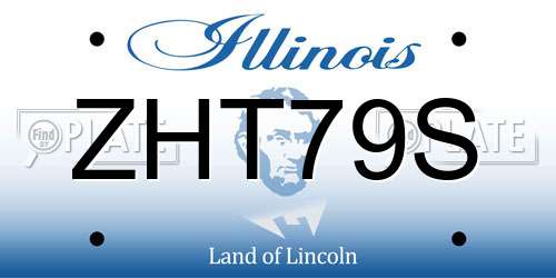 ZHT79S Illinois License Plate