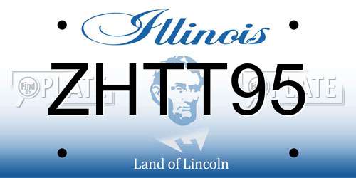 ZHTT95 Illinois License Plate