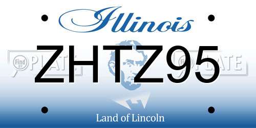 ZHTZ95 Illinois License Plate