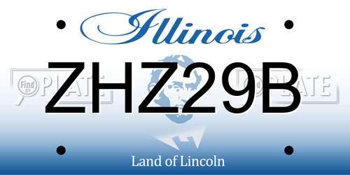ZHZ29B Illinois License Plate