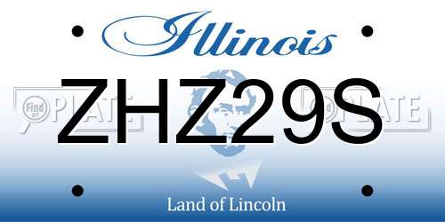 ZHZ29S Illinois License Plate