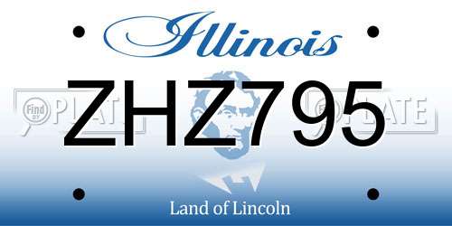 ZHZ795 Illinois License Plate