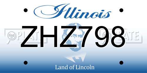 ZHZ798 Illinois License Plate