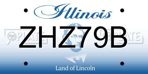ZHZ79B Illinois License Plate