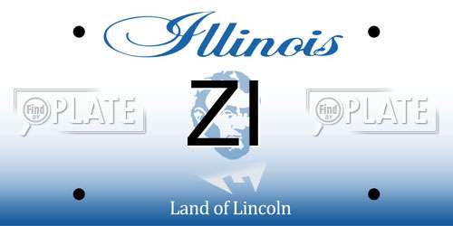 ZI Illinois License Plate