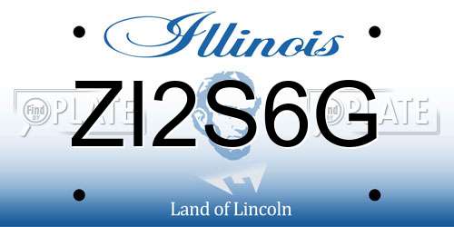ZI2S6G Illinois License Plate