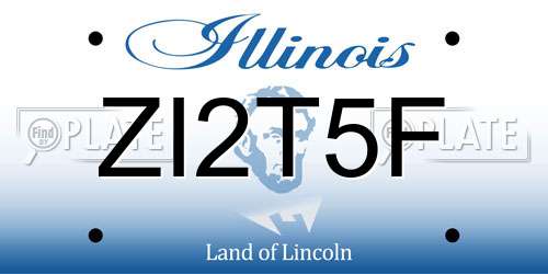 ZI2T5F Illinois License Plate
