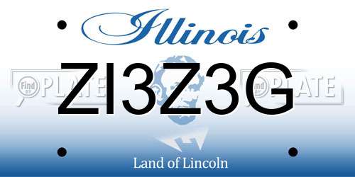 ZI3Z3G Illinois License Plate