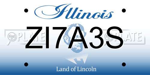 ZI7A3S Illinois License Plate