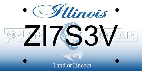 ZI7S3V Illinois License Plate