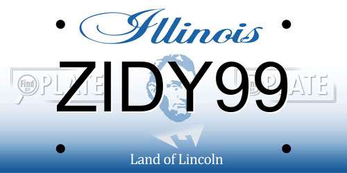 ZIDY99 Illinois License Plate