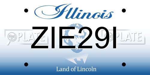 ZIE29I Illinois License Plate