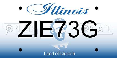 ZIE73G Illinois License Plate